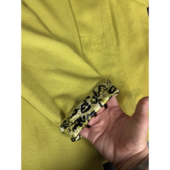 St John Collection Knit Jacket Blazer Lime Green Size 12 Chartreuse Button - Picture 13 of 14
